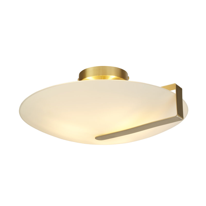 Aijah Glass Flush Mount, Gold