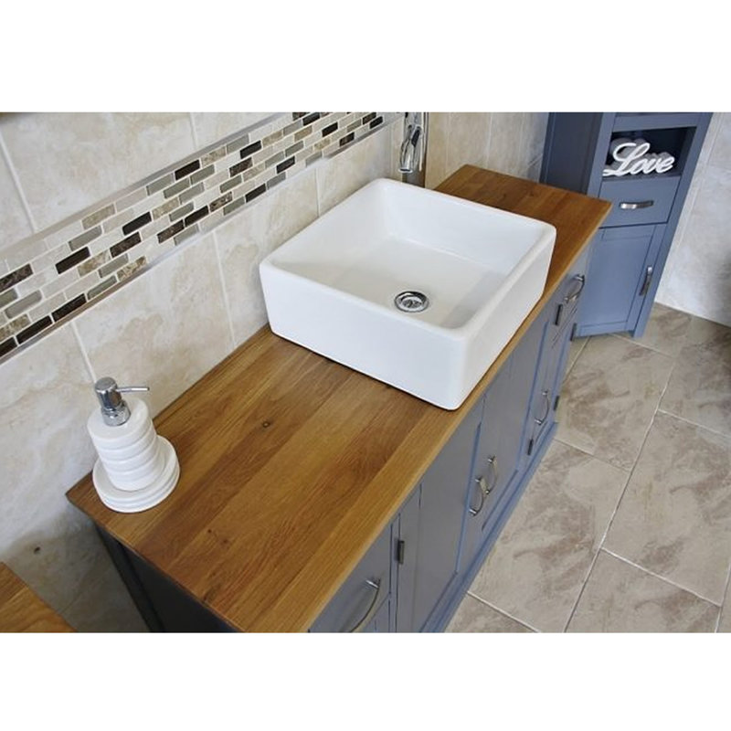 Solid Beech 1230mm Free-standing Single Vanity