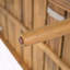 Chaise longue d'extérieur à roulettes en bois d'acacia au design naturel