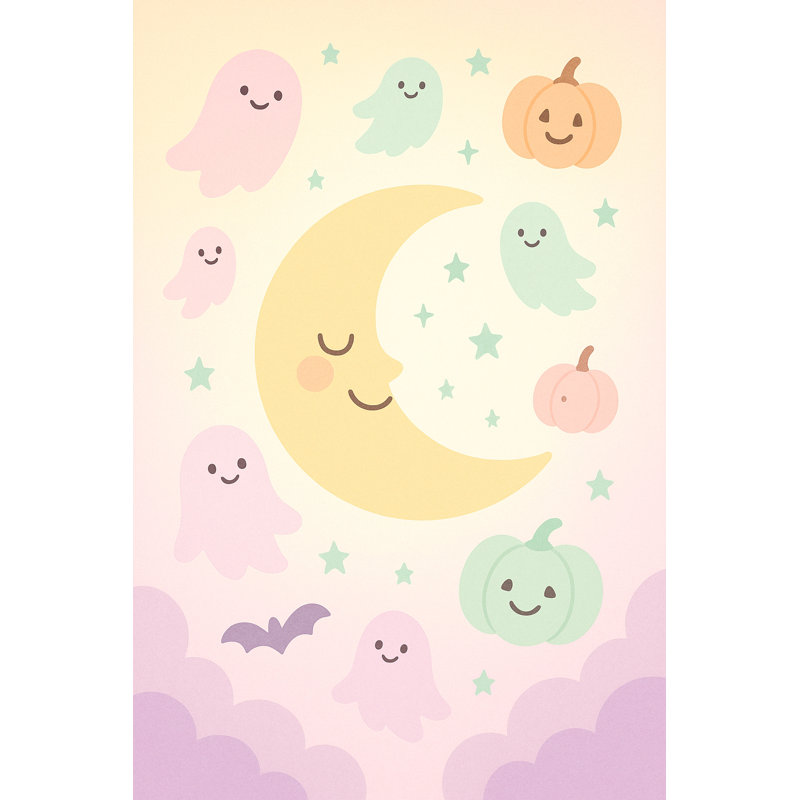 «Moonlit Ghost Parade», art mural sur toile tendue