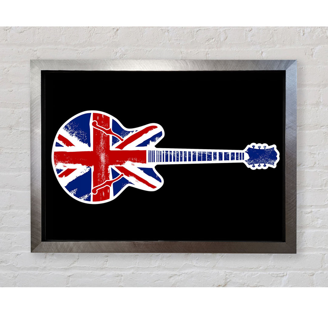 Poster Gitarre Britische Flagge