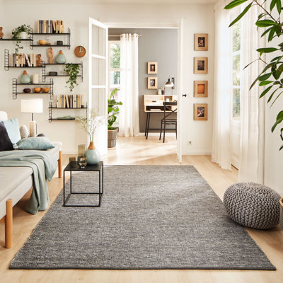 Areeza Solid Colour Hand Woven Flatweave Area Rug