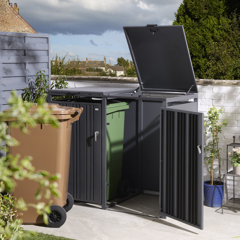 Metal Double Bin Store, Anthracite