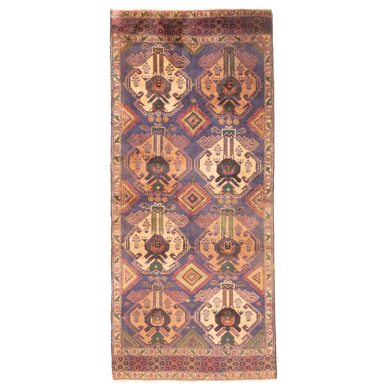 Tapis bleu marine Teimani 2 pi 8 po x 6 pi 3 po
