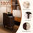 Narrow Nightstand with Drawers, Pre-Assembled Solid Wood Small Skinny Night Stand with Open Sliding Shelf-730360914-722290107
