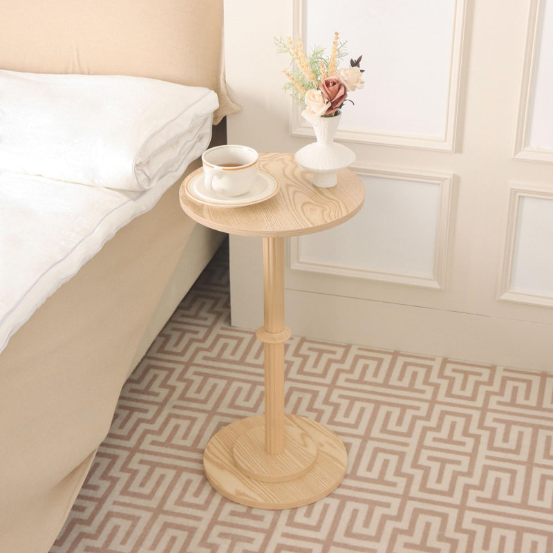 Table de bout moderne ronde, Naturel