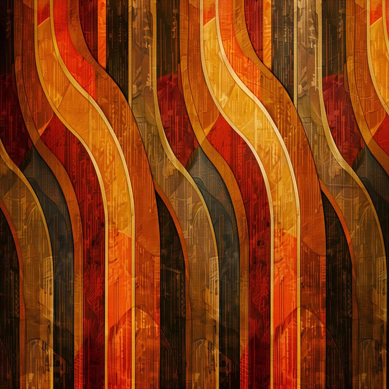 Retro Wave Curves, 236" L x 117.96" W