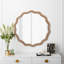 Miroir mural moderne rond ondulé, miroir mural rond