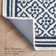 Isla Machine Woven Synthetic Geometric Area Rug In Blue/White