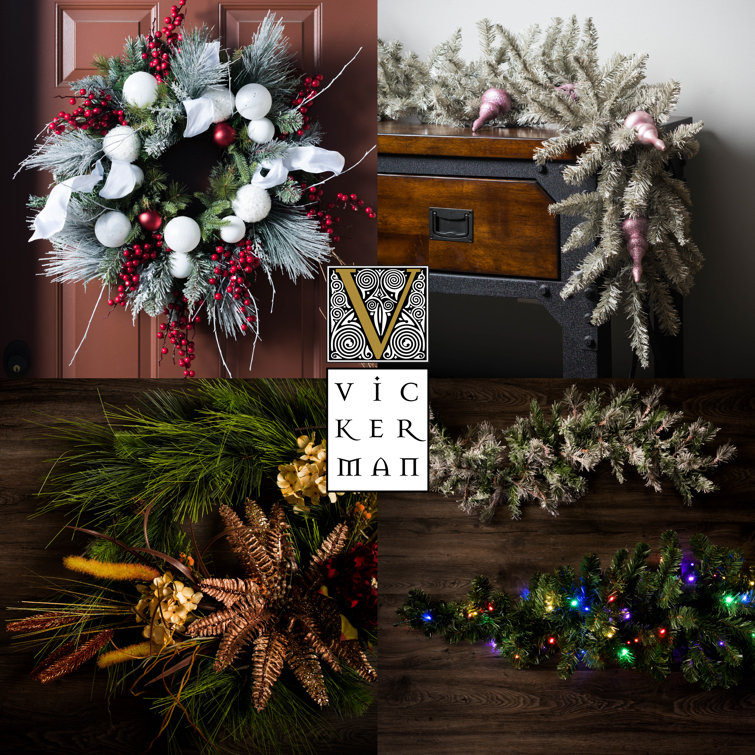The Twillery Co.® Nauman 42" Lighted PVC Wreath Wayfair