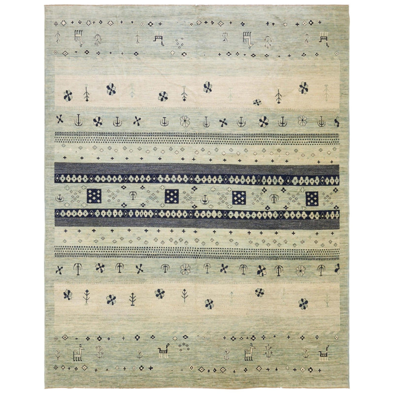 Tapis rectangulaire nouvel âge unique 11 pi x 13 pi 5 po One-of-a-Kind