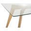Hadley Oak Rectangular Glass Top Dining Table with Wood Base-25853260