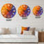 Vagues d'orange et bleu classique - horloge murale moderne-59914897