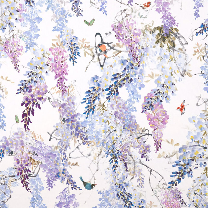 Wisteria Falls Fabric, Amethyst