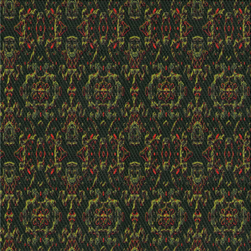 Tapis de zone verte à motif, Carré 4 pi