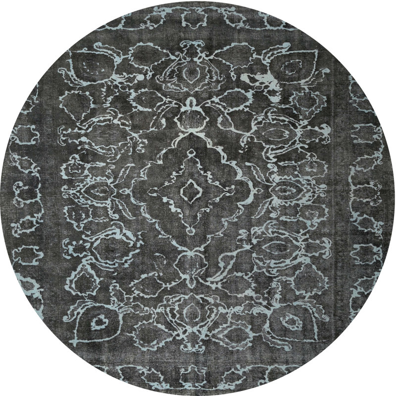 Tapis 100% traditionnel lavable à la machine 1852, Rond 4 pi
