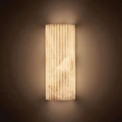Applique murale moderne à DEL en albâtre, 11,8 po H, rayée, pour salle de bain