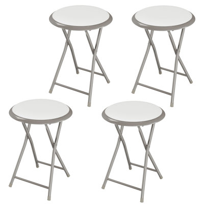 Tabourets de bar pliants - Tabouret robuste de 18 pouces - Capacité de 225 lb et sièges rembourrés (ensemble de 4)