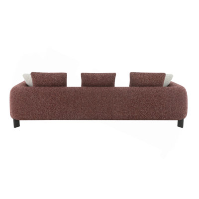 Maroon Tweed Sofa w/3 Pillows