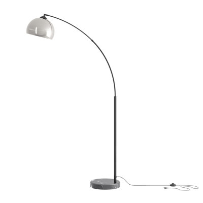 Inlight 66" Modern Arc Floor Lamp，Black Marble Base，Bulb Not Included