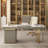 White Rectangular Manufactured with 6 drawers desk-108295559