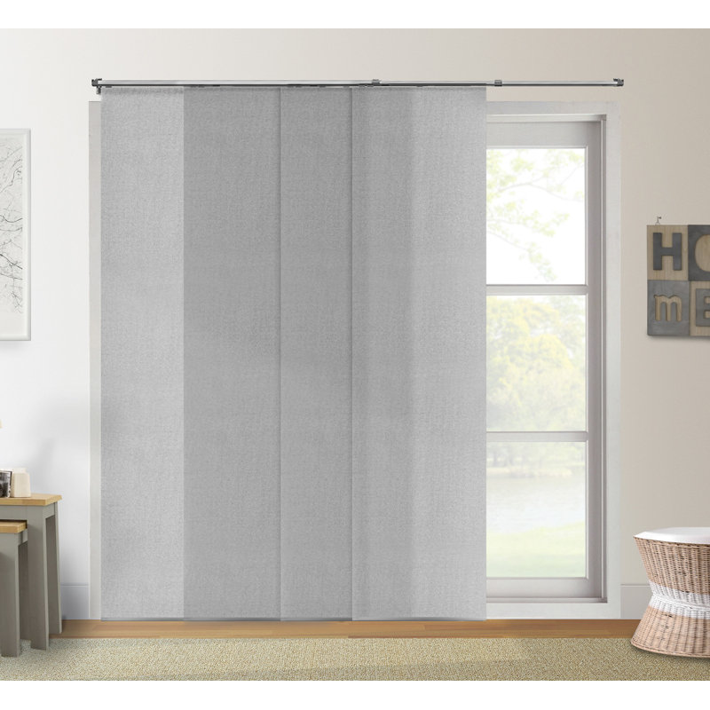 Cordless Semi Sheer Vertical blind, Urban Gray