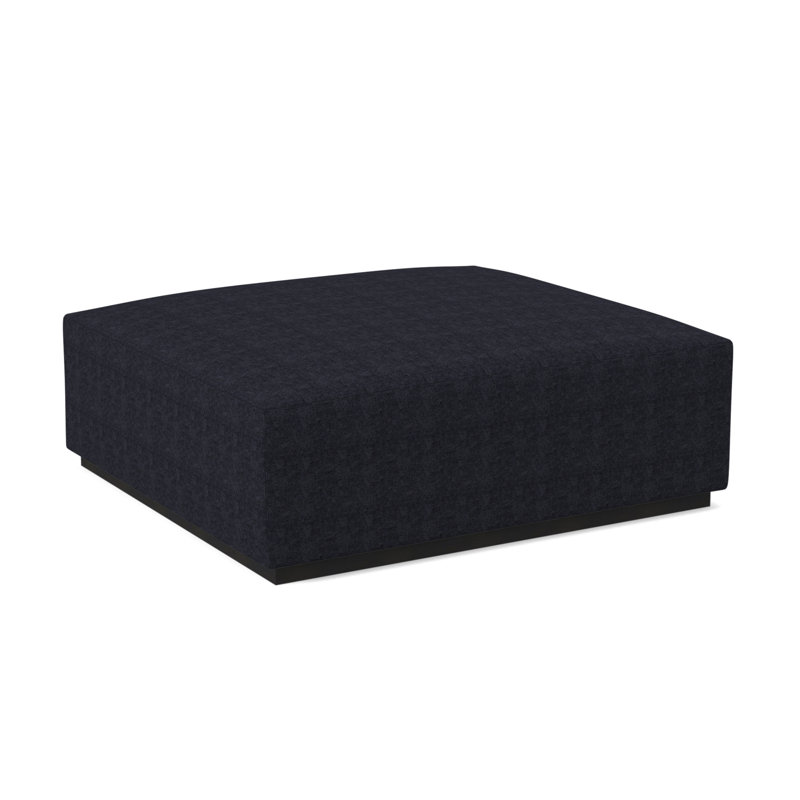 Repose-pieds Club, Espresso, 100% polyester bleu marine de Venise