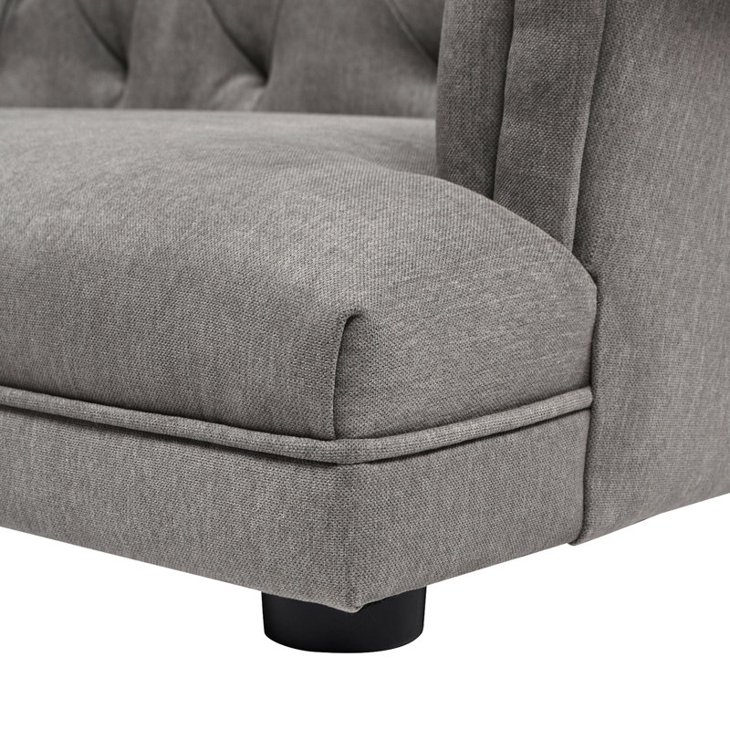 Canapé Chesterfield pour animal 36,5 po Dujo, Gris clair