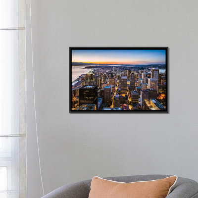 " Skyline And Downtown At Dusk, Seattle, USA " by Matteo Colombo