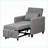 Sofas Convertible Sleeper for TV, Reading, Naps | Tufted Fabric, Adjustable Backrest | Slate Gray | Plastic Legs