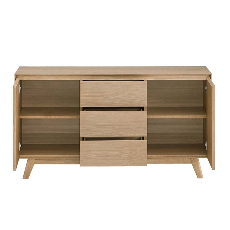 Kasem 55" Server, Oak Finish