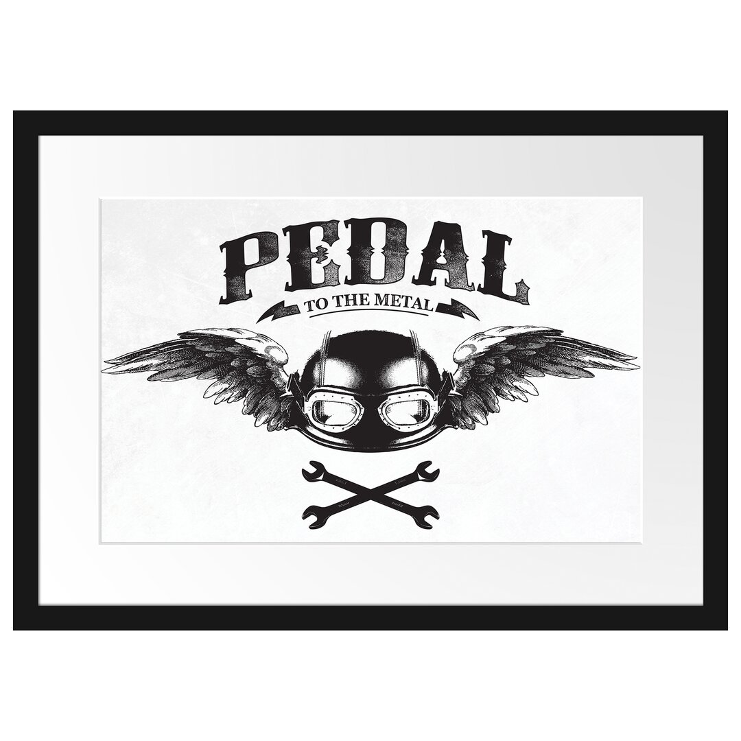 Gerahmtes Poster Pedal Light