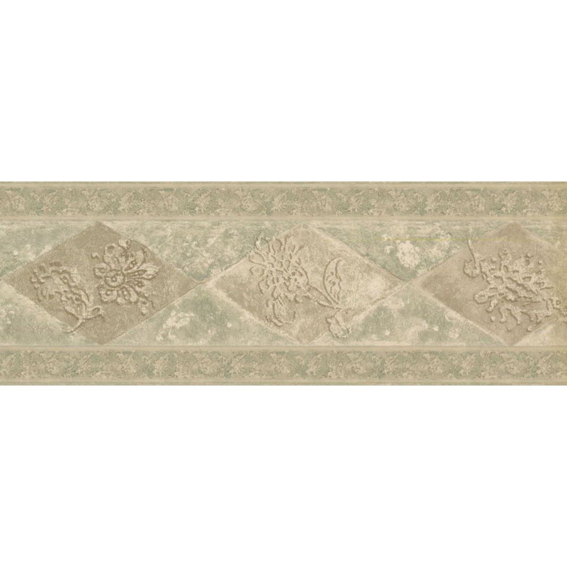 Bordure de papier peint L 15 pi x l 7 po Kamorian, Brun
