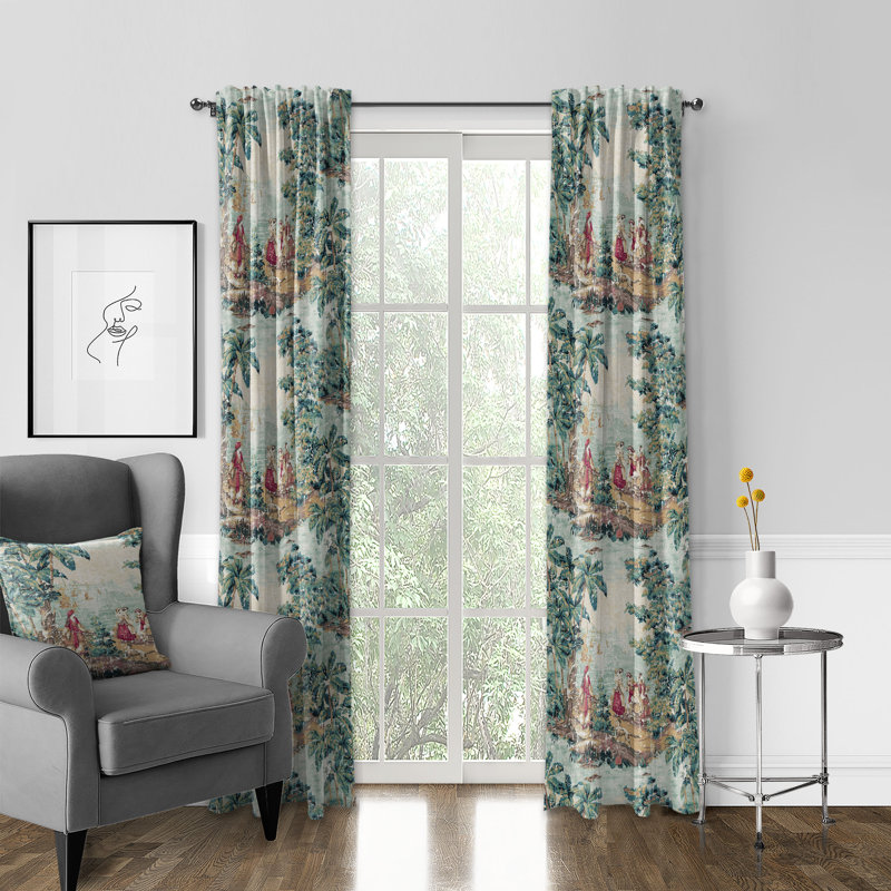 French Countryside Drapery Panel, 50" W x 96" L