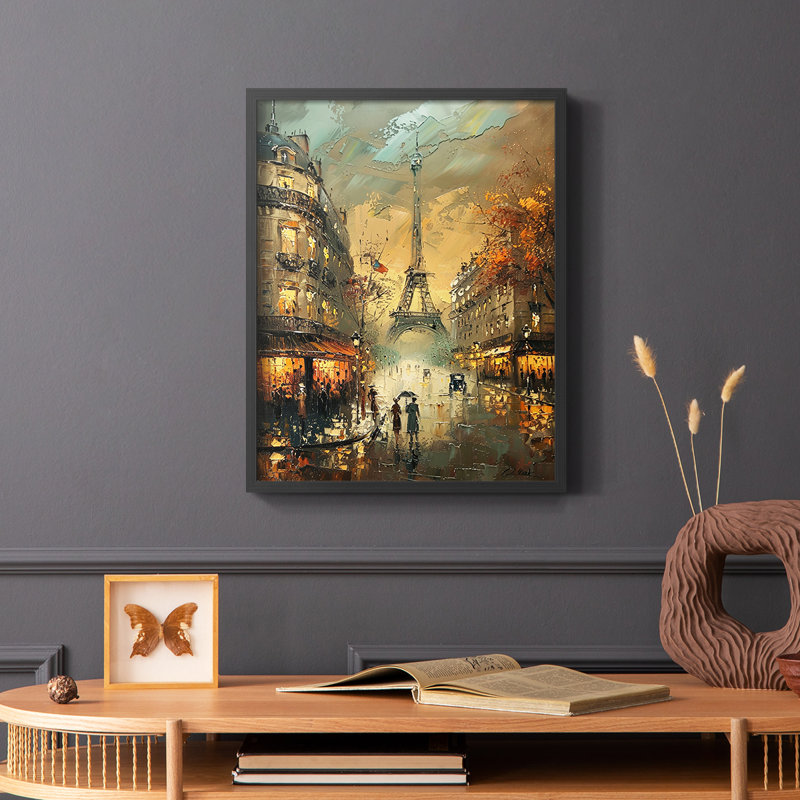 Paysages de la série CCCCLXIV - reproduction encadrée de qualité supérieure - prête à être accrochée - aucun clou requis