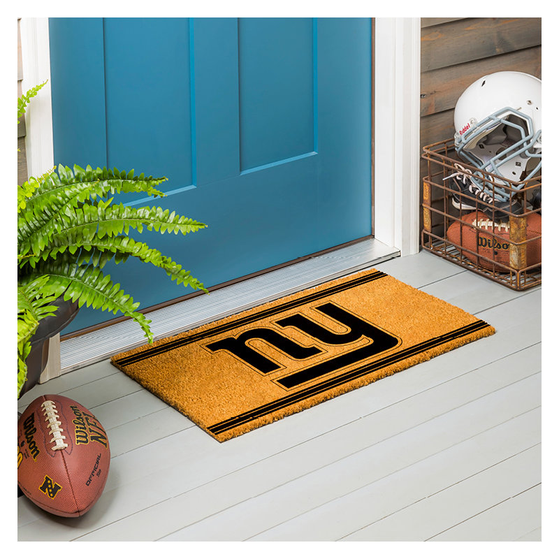 28in. x 16in. NFL Single Color Outdoor Coir Door Mat, NY