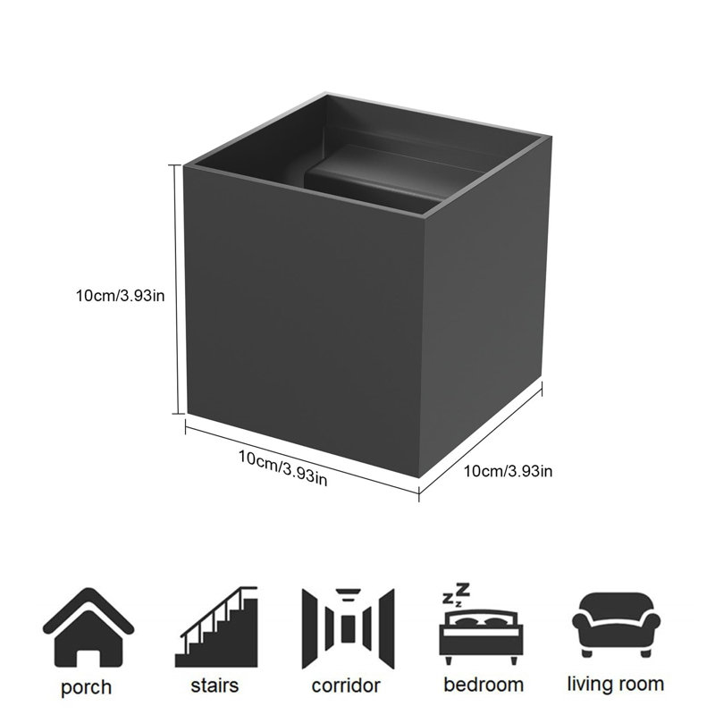 Daion Matte Black 10cm H Outdoor Sconce