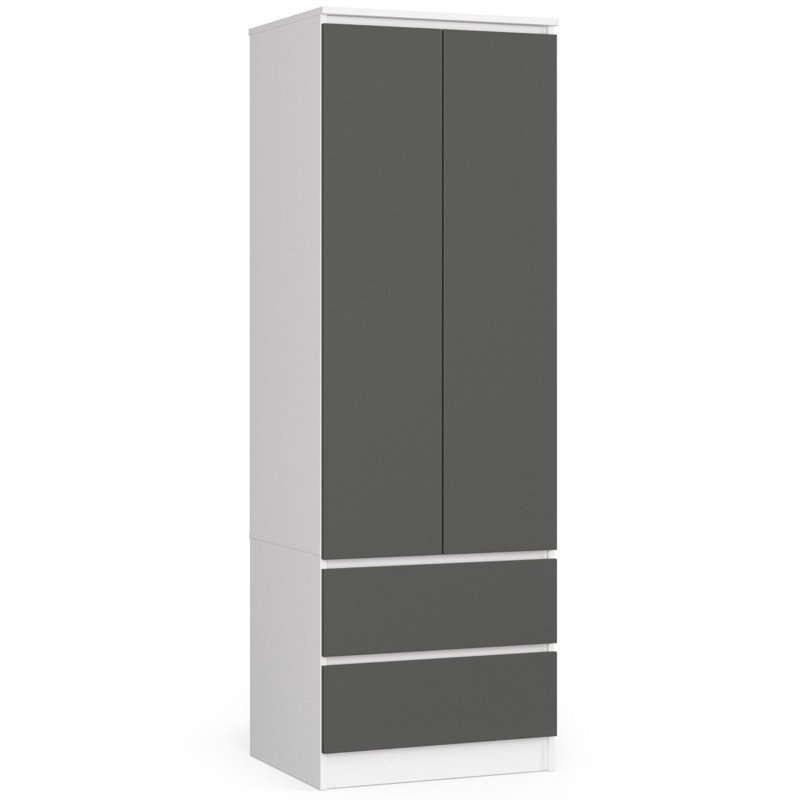 Spasoje 2 Door Manufactured Wood Wardrobe, 180cm H x 60cm W x 51cm D