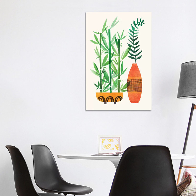 Bamboo And Fern by Modern Tropical - Wrapped Canvas Print