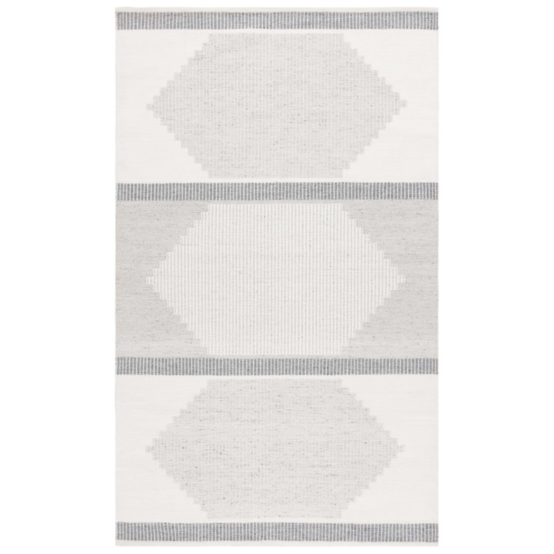 Kilim Hand Woven Recycled P.E.T. Geometric Indoor Rug, Rectangle 5' x 8'