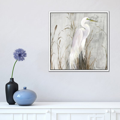 Heron In The Reeds by Aimee Wilson - Painting on Canvas