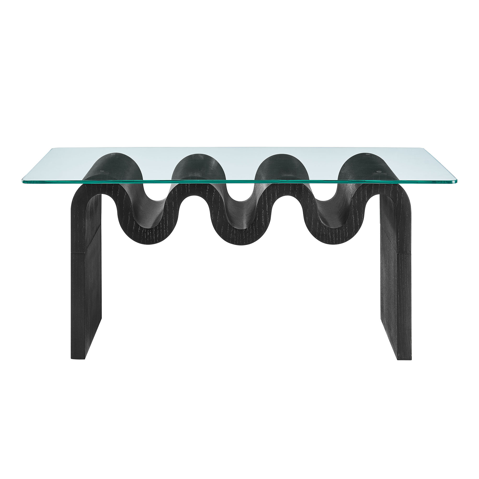 Ondine Glass Top Coffee Table In Spiced Apple