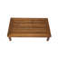 Table basse d'extérieur en bois d'acacia de style moderne Brynne de 49 pouces avec lattes et drainage pour terrasse, bord de piscine et jardin