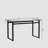 51" Modern Minimalist Rectangular Glass Dining Table with Tempered Glass Tabletop and Metal Legs-1117164859