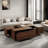 Rectangular Sliding Top Coffee Table With 2 Drawers And 2 Hidden Storage Compartments