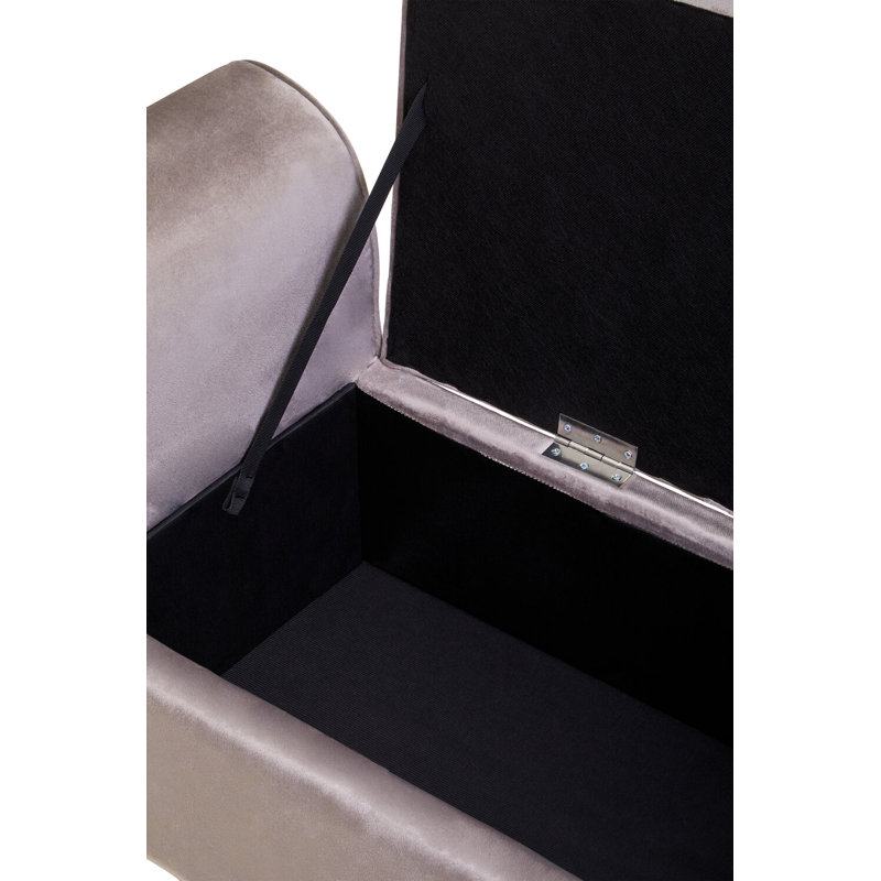 111cm Wide Velvet Standard Ottoman, Mink