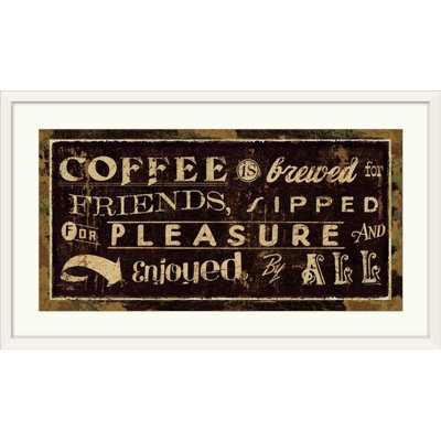 S iv-impression d’art textuel Coffee Quote