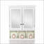 Cabinets, Bathroom Storage with Mirror, 2 Doors 2 Adjustable Shelves + 3 Christmas Baskets, Wall Mounted | Snow White | MDF