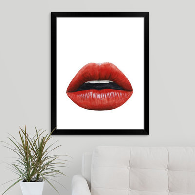 « baiser i », reproduction d’impression encadrée