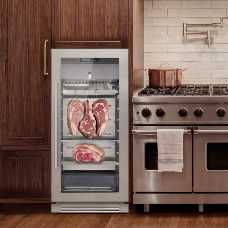  Ca'Lefort 24" Meat Aging Refrigerator 8.23 cu.ft Compact Dry Aging Fridge for Steak & Beef Meat, Built-in Dry Aging Refrigerator with Lockable Door, Dual Fan Circulation, UV Sterilization, Humidity & Temperature Control Professional Dry Aging Fridge
